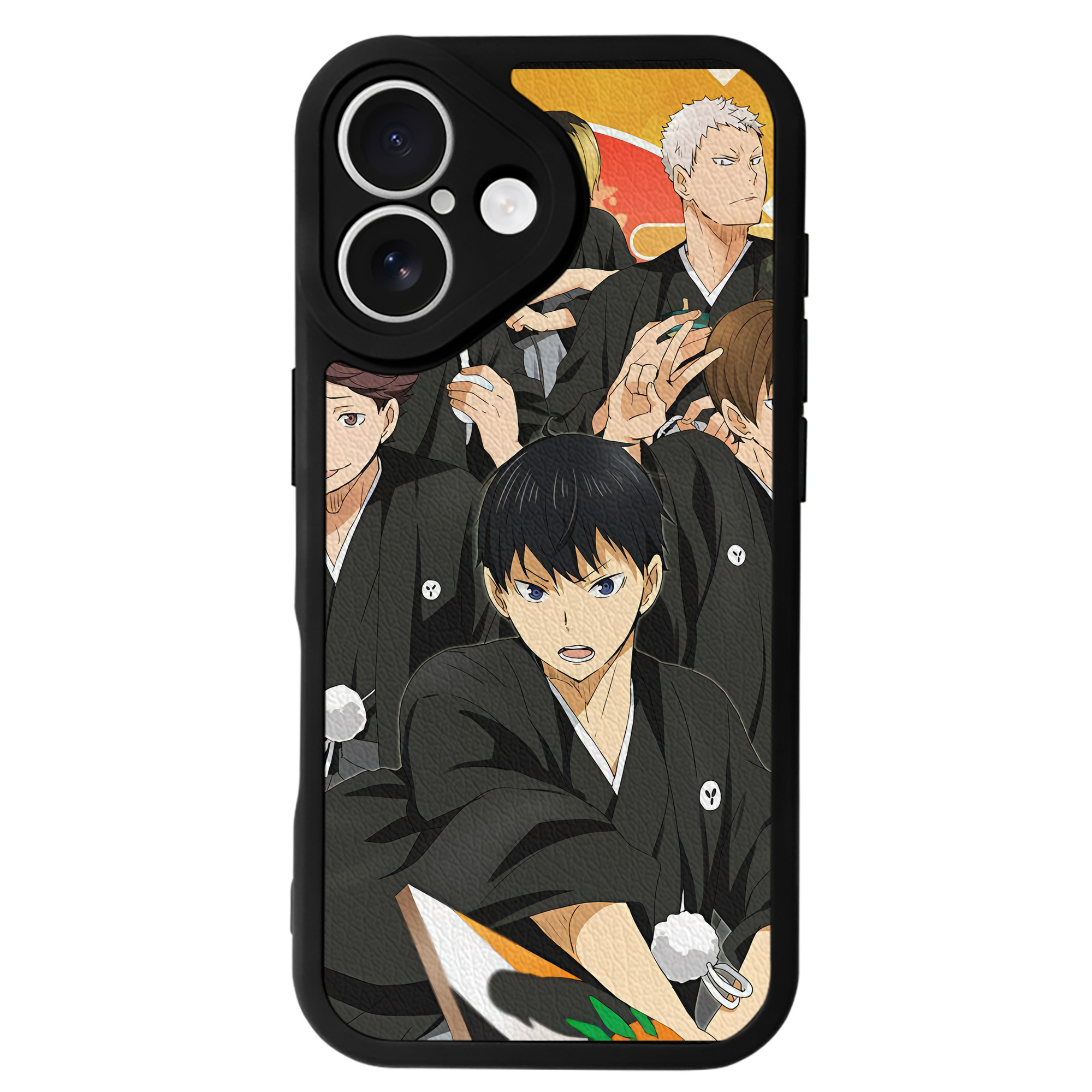 （画像用） ハイキュー!! Haikyu!! 【iPhone 16シリーズ対応】シリコンスマホケース（レザー調） 材質：シリコン